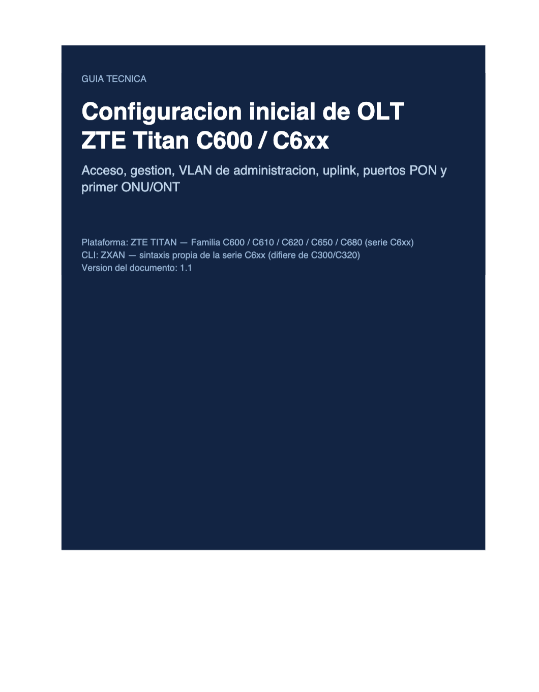 Guía de Configuración Inicial ZTE Titan C600