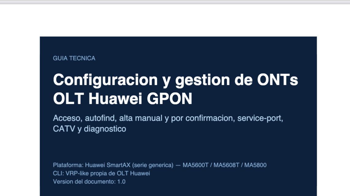 Guía Técnica OLT Huawei