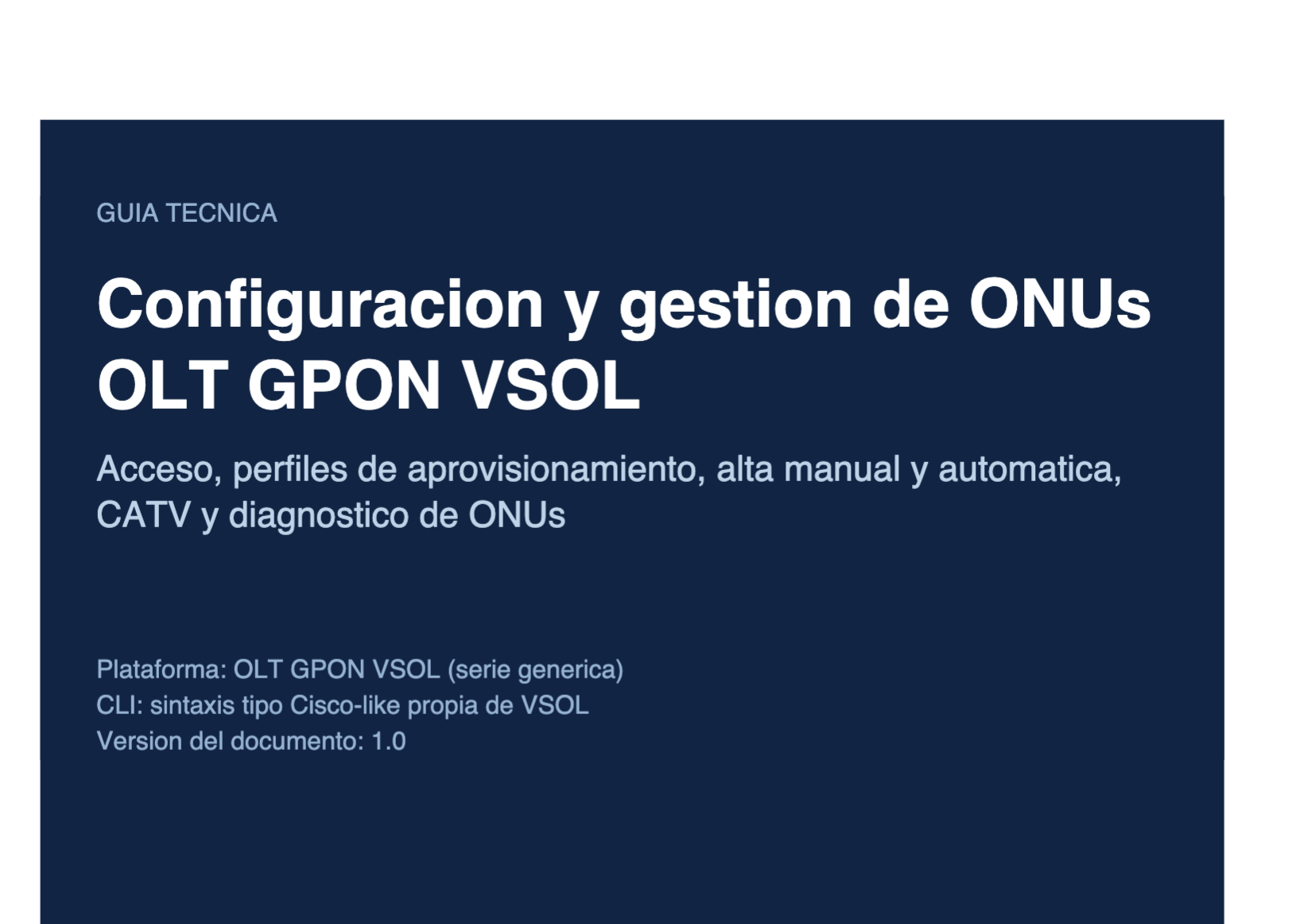 Guía Técnica OLT VSOL
